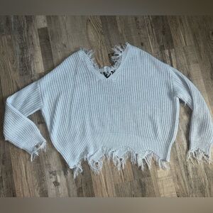 Polly & Esther blue V-Neck Sweater